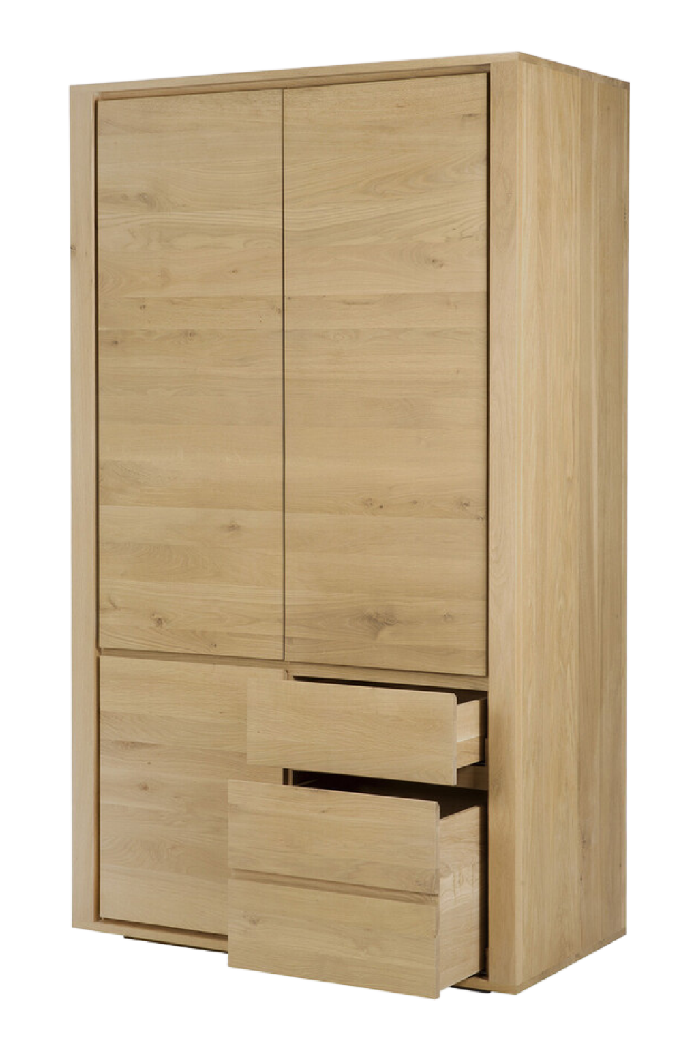 3-Door Oak Wood Wardrobe Cabinet | Ethnicraft Shadow