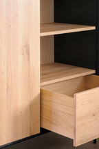 1-Door Oak Wood Cabinet | Ethnicraft Blackbird