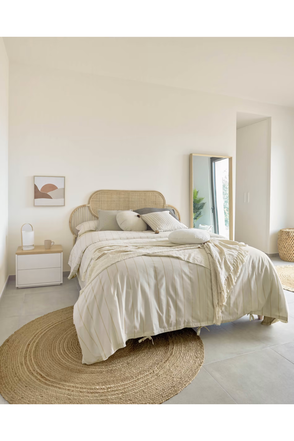 (Open box) Natural Weaved Rattan Queen Headboard 67 | La Forma Lalita