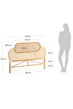 (Open box) Natural Weaved Rattan Queen Headboard 67 | La Forma Lalita