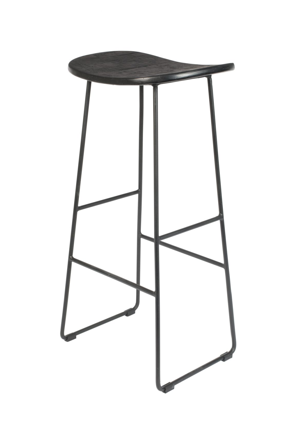 (Open Box) Wood Saddle Bar Stool | DF Tangle