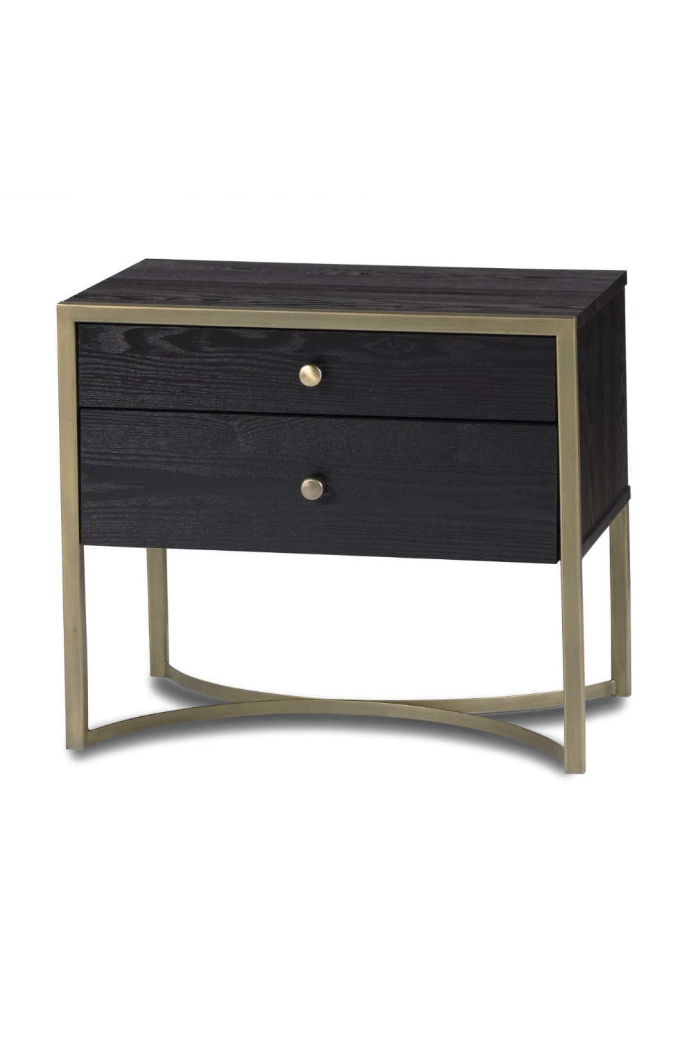 2-Drawer Brass Bedside Table | Liang & Eimil Rivoli