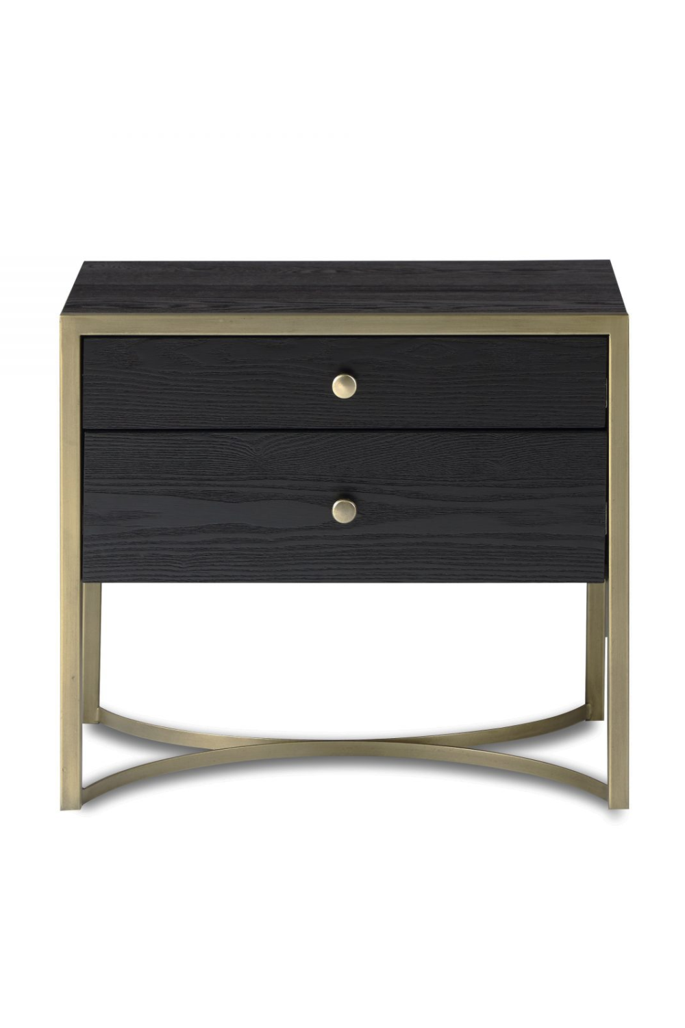 2-Drawer Brass Bedside Table | Liang & Eimil Rivoli