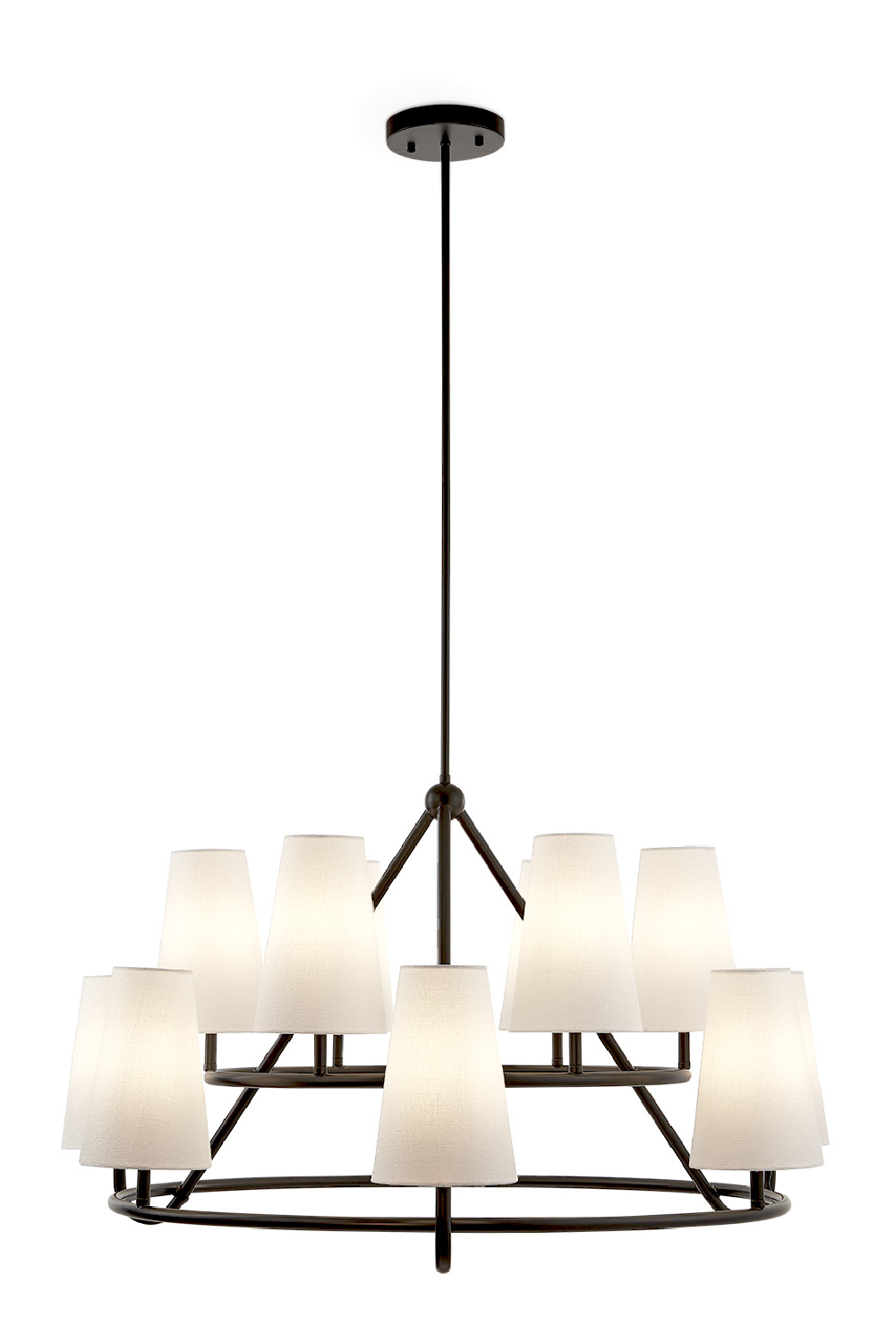 12 Conincal Shades Chandelier | Liang & Eimil Gildan