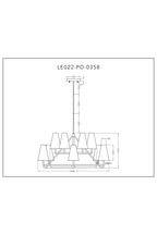 12 Conincal Shades Chandelier | Liang & Eimil Gildan