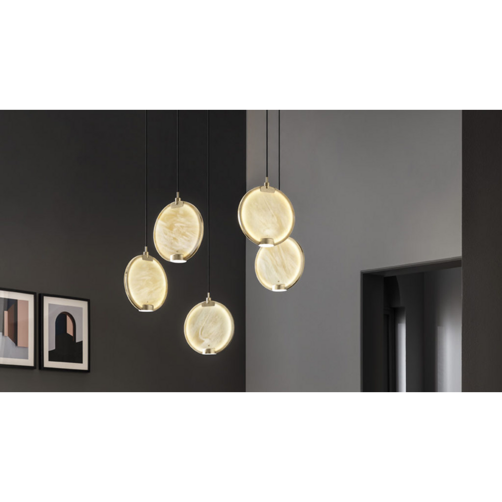 5-Round Glass Hanging Lamp | Masiero Horo