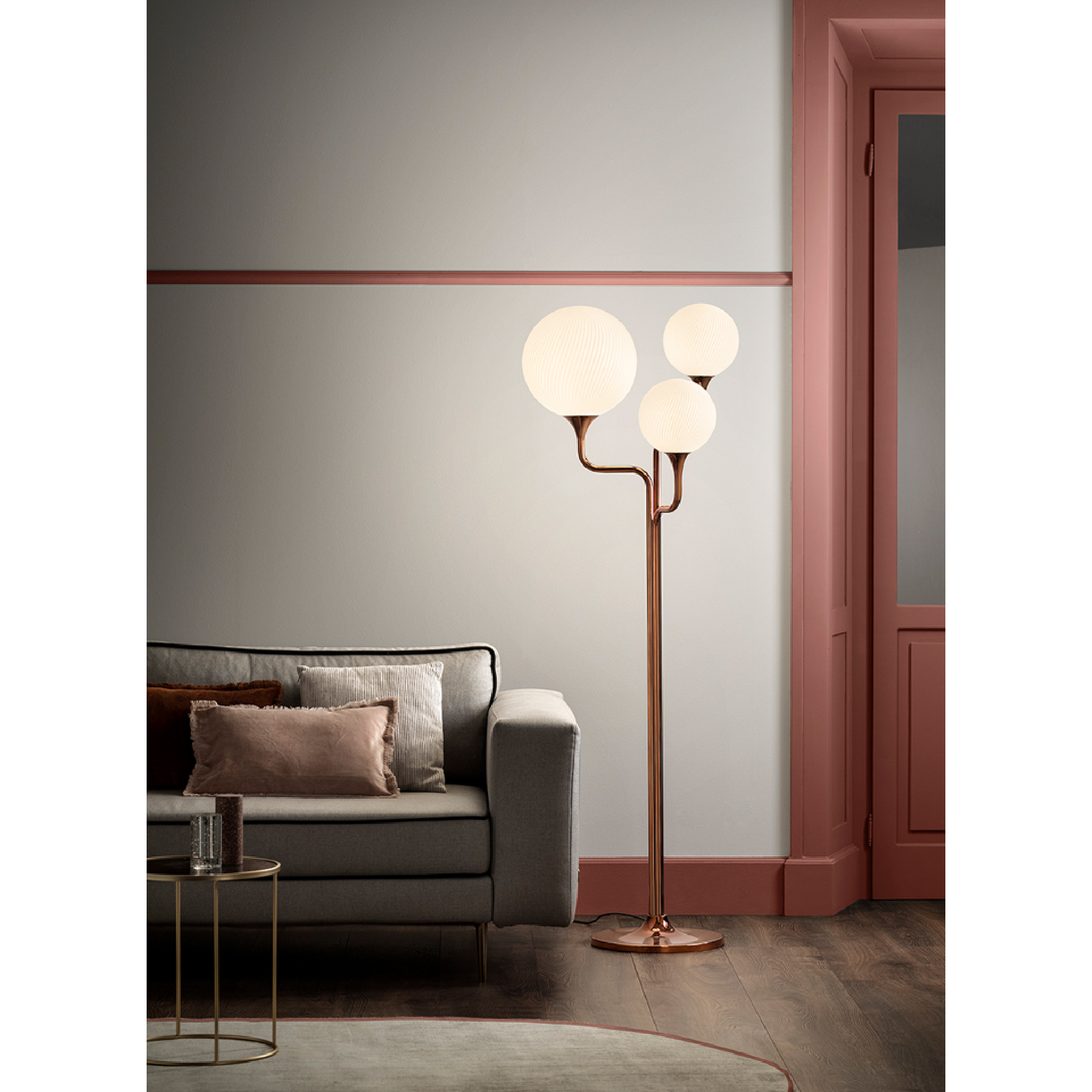 3-Glass Spheres Floor Lamp | Masiero Tee