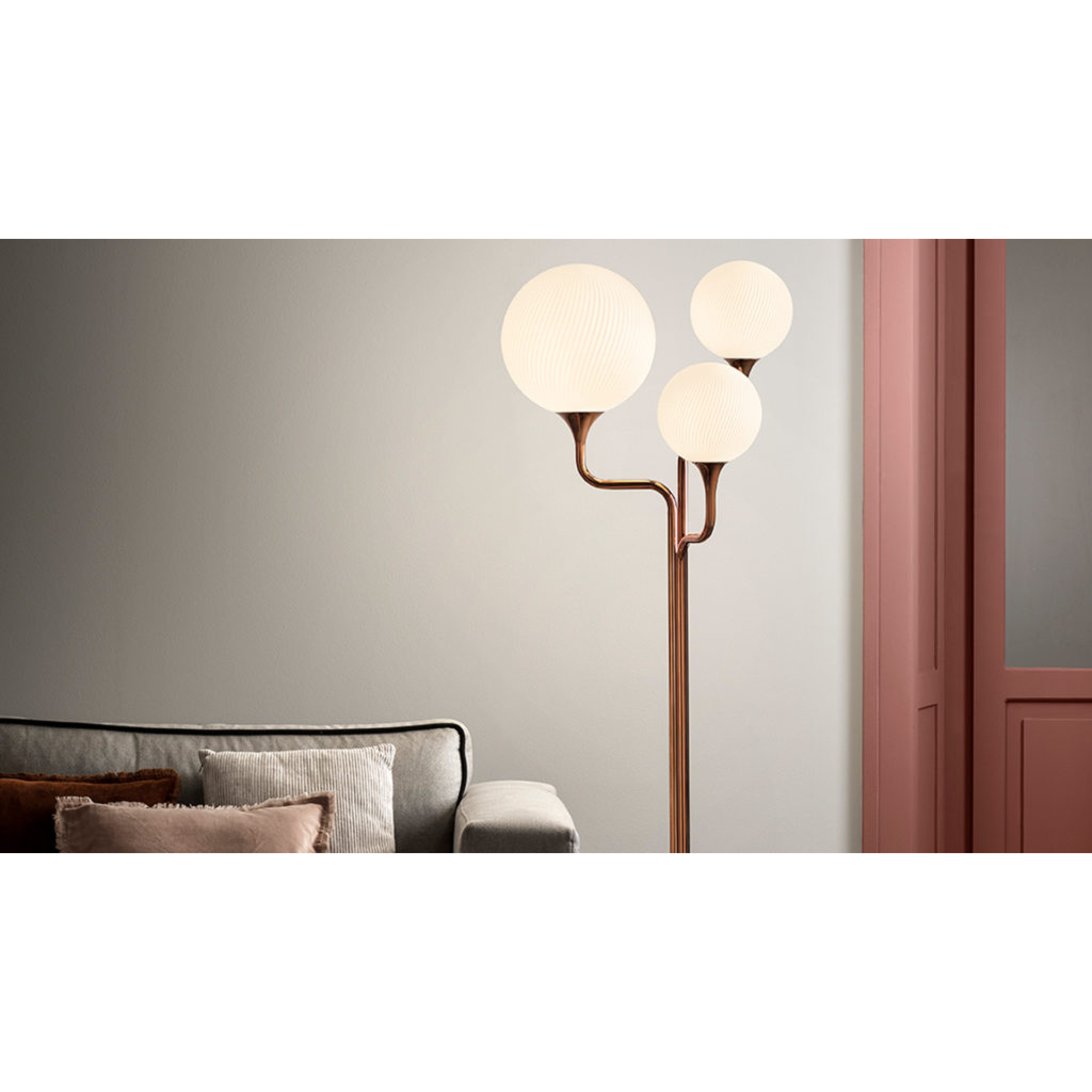 3-Glass Spheres Floor Lamp | Masiero Tee