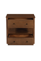 2-Drawer Wooden Charging Nightstand | Novi Living Lottie