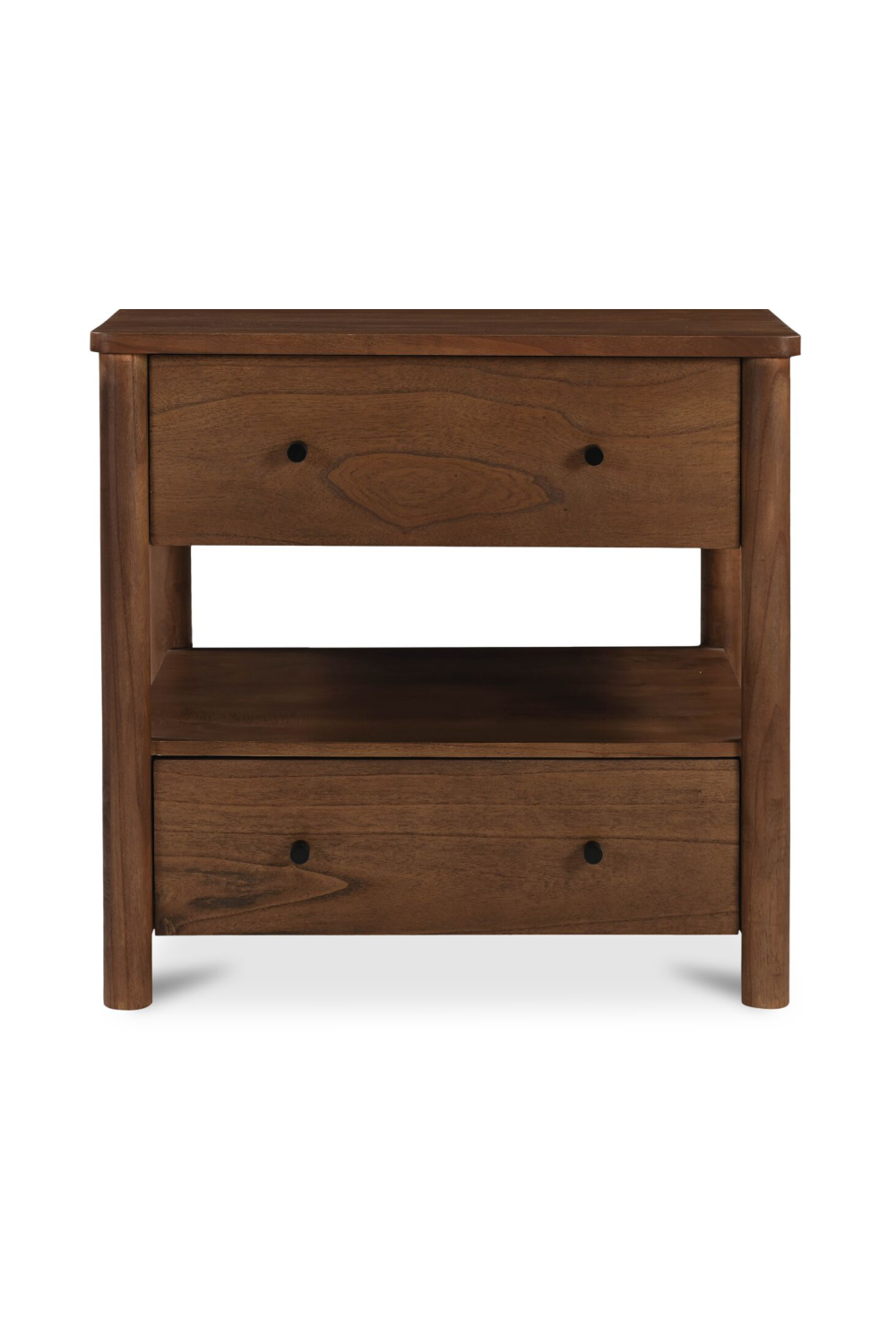 2-Drawer Wooden Charging Nightstand | Novi Living Lottie