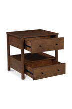 2-Drawer Wooden Charging Nightstand | Novi Living Lottie