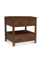 2-Drawer Wooden Charging Nightstand | Novi Living Lottie