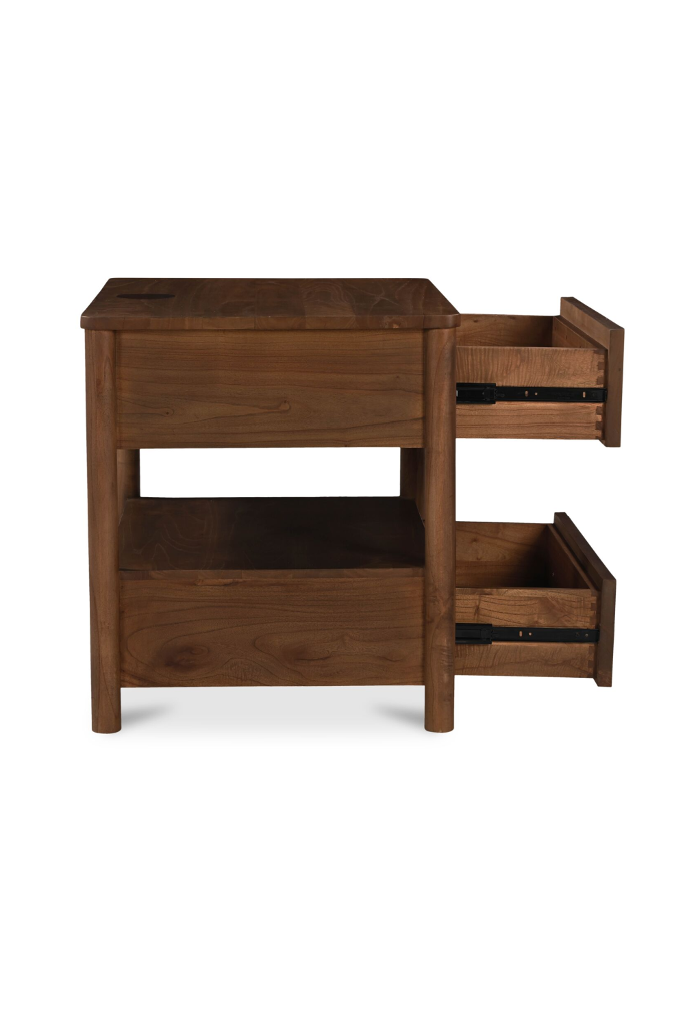 2-Drawer Wooden Charging Nightstand | Novi Living Lottie