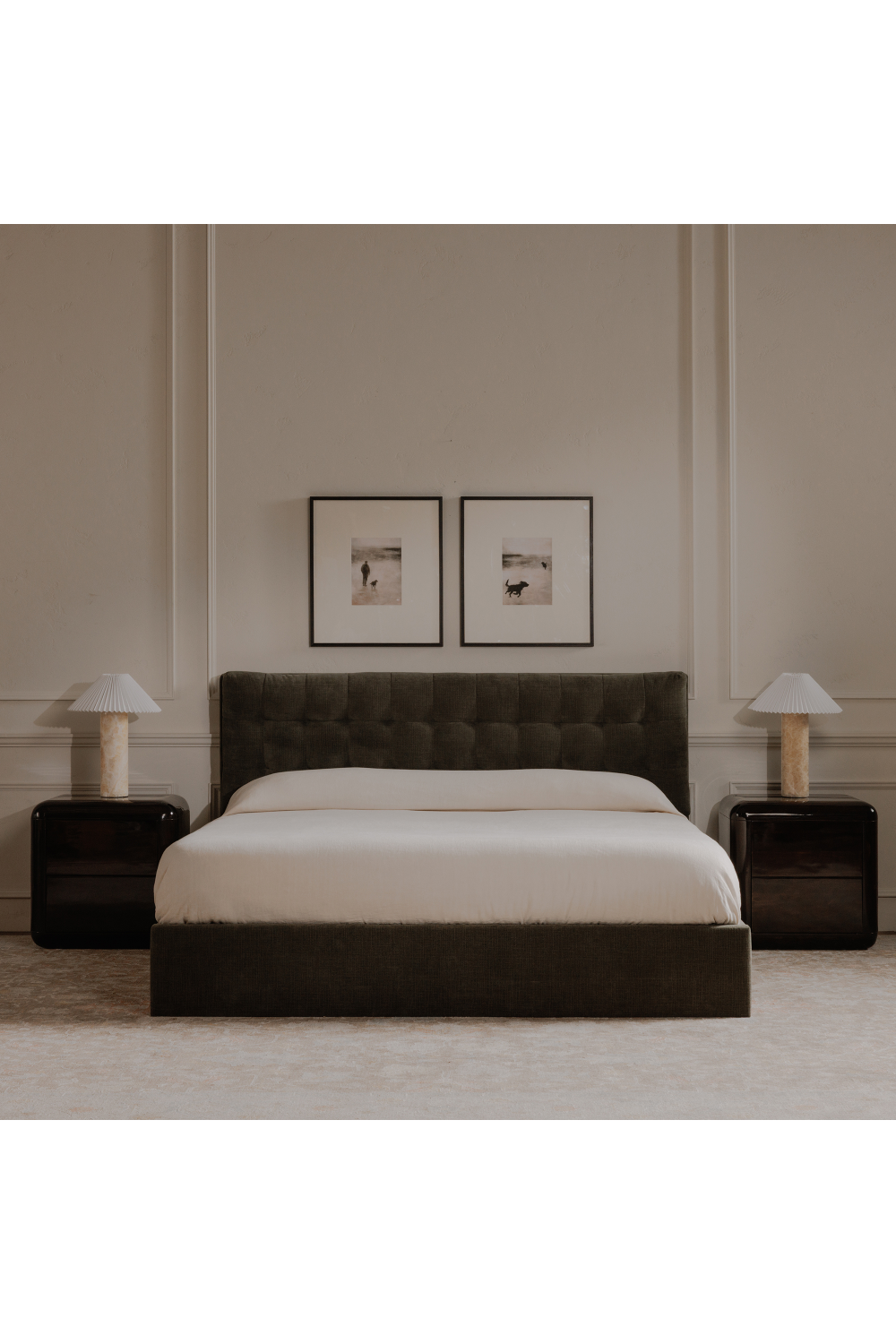 2-Drawer Brown Acacia Nightstand | Novi Living Rory