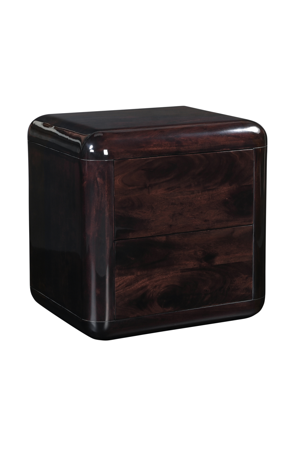 2-Drawer Brown Acacia Nightstand | Novi Living Rory