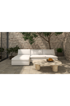 2-Piece White Outdoor Modular Sofa | Novi Living Miles