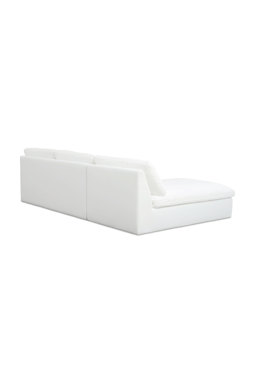 2-Piece White Outdoor Modular Sofa | Novi Living Miles