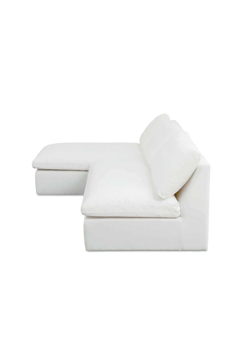 2-Piece White Outdoor Modular Sofa | Novi Living Miles