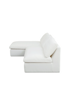 2-Piece White Outdoor Modular Sofa | Novi Living Miles