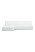 2-Piece White Outdoor Modular Sofa | Novi Living Miles