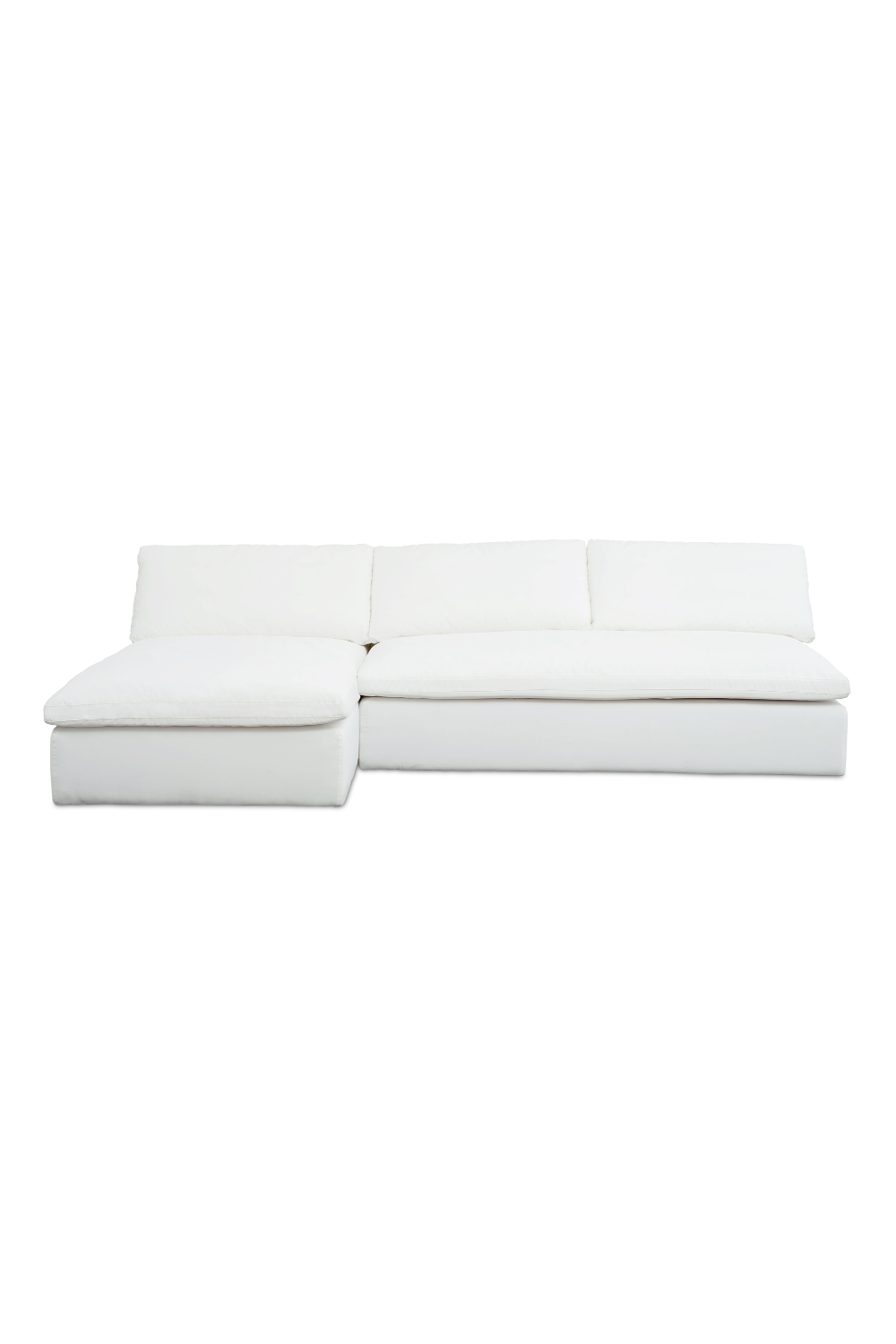 2-Piece White Outdoor Modular Sofa | Novi Living Miles