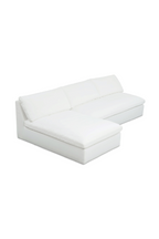2-Piece White Outdoor Modular Sofa | Novi Living Miles