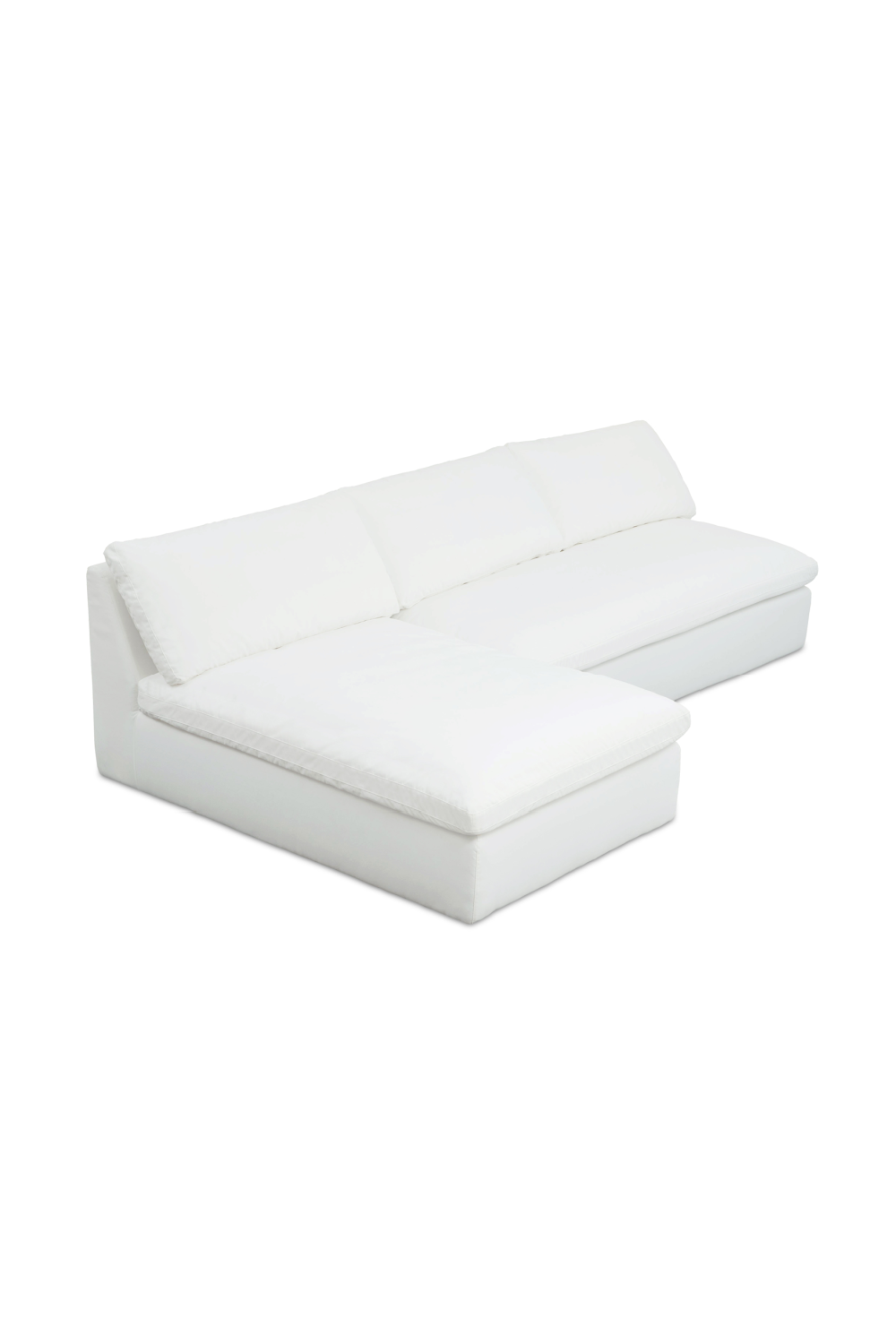 2-Piece White Outdoor Modular Sofa | Novi Living Miles