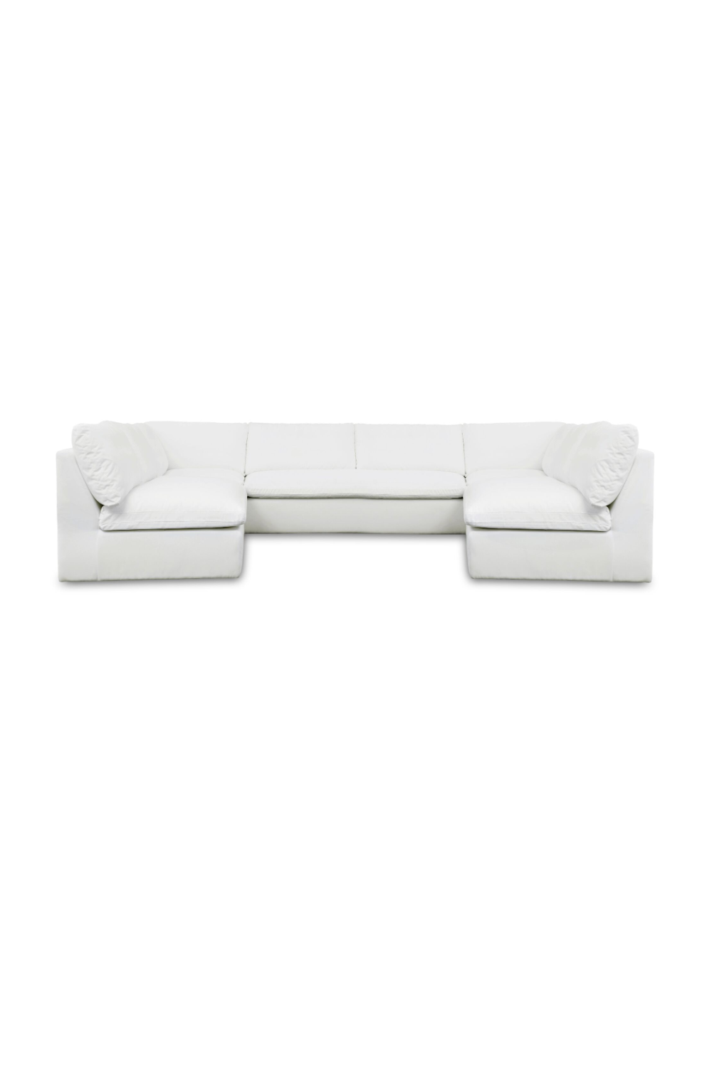 5-Piece White Outdoor Modular Sofa | Novi Living Miles