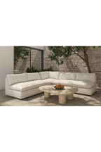 5-Piece White Outdoor Modular Sofa | Novi Living Miles