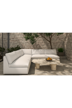 5-Piece White Outdoor Modular Sofa | Novi Living Miles