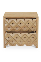 2-Drawer Mango Wood Nightstand | Novi Living Fulton