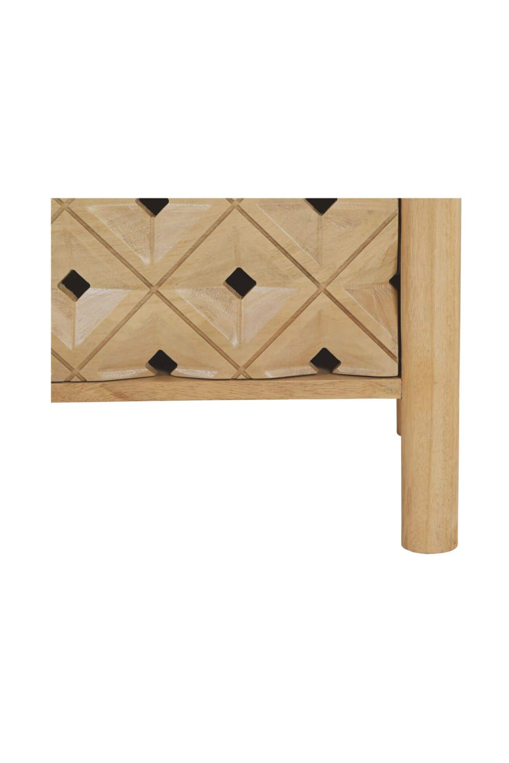 2-Drawer Mango Wood Nightstand | Novi Living Fulton