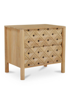 2-Drawer Mango Wood Nightstand | Novi Living Fulton