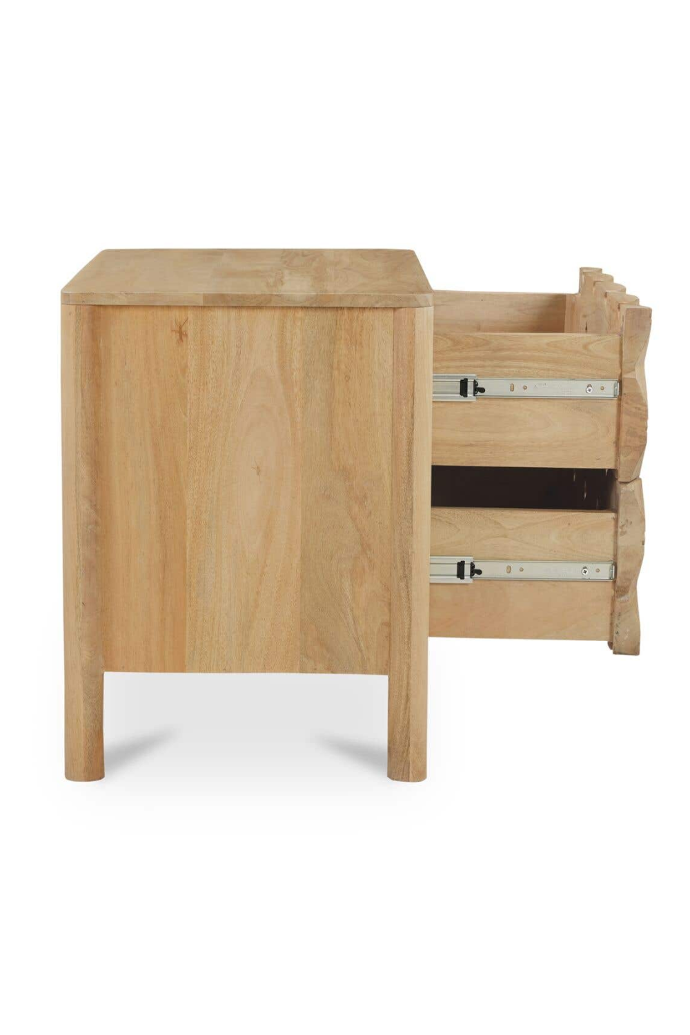 2-Drawer Mango Wood Nightstand | Novi Living Fulton