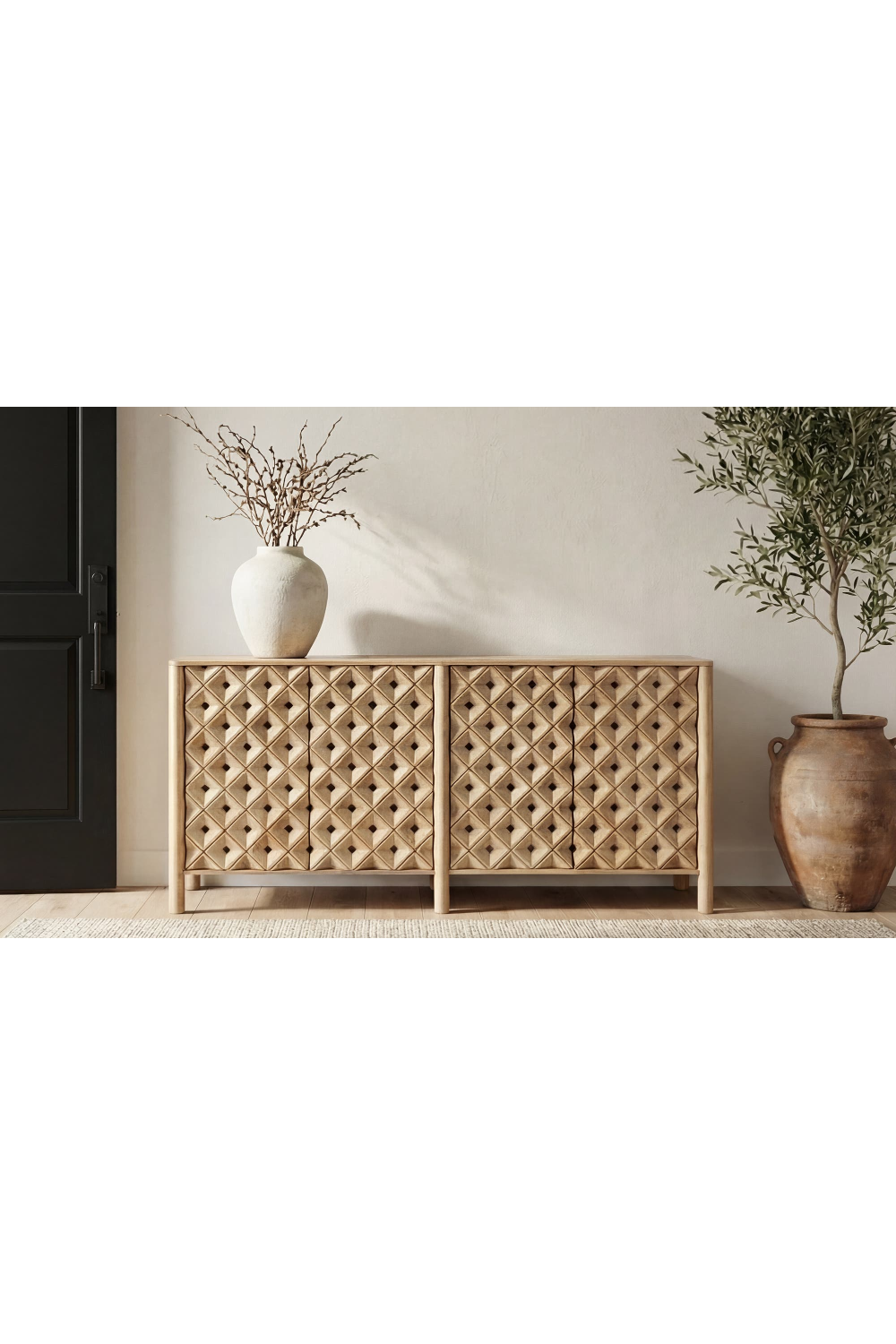 4-Door Mango Wood Sideboard | Novi Living Fulton