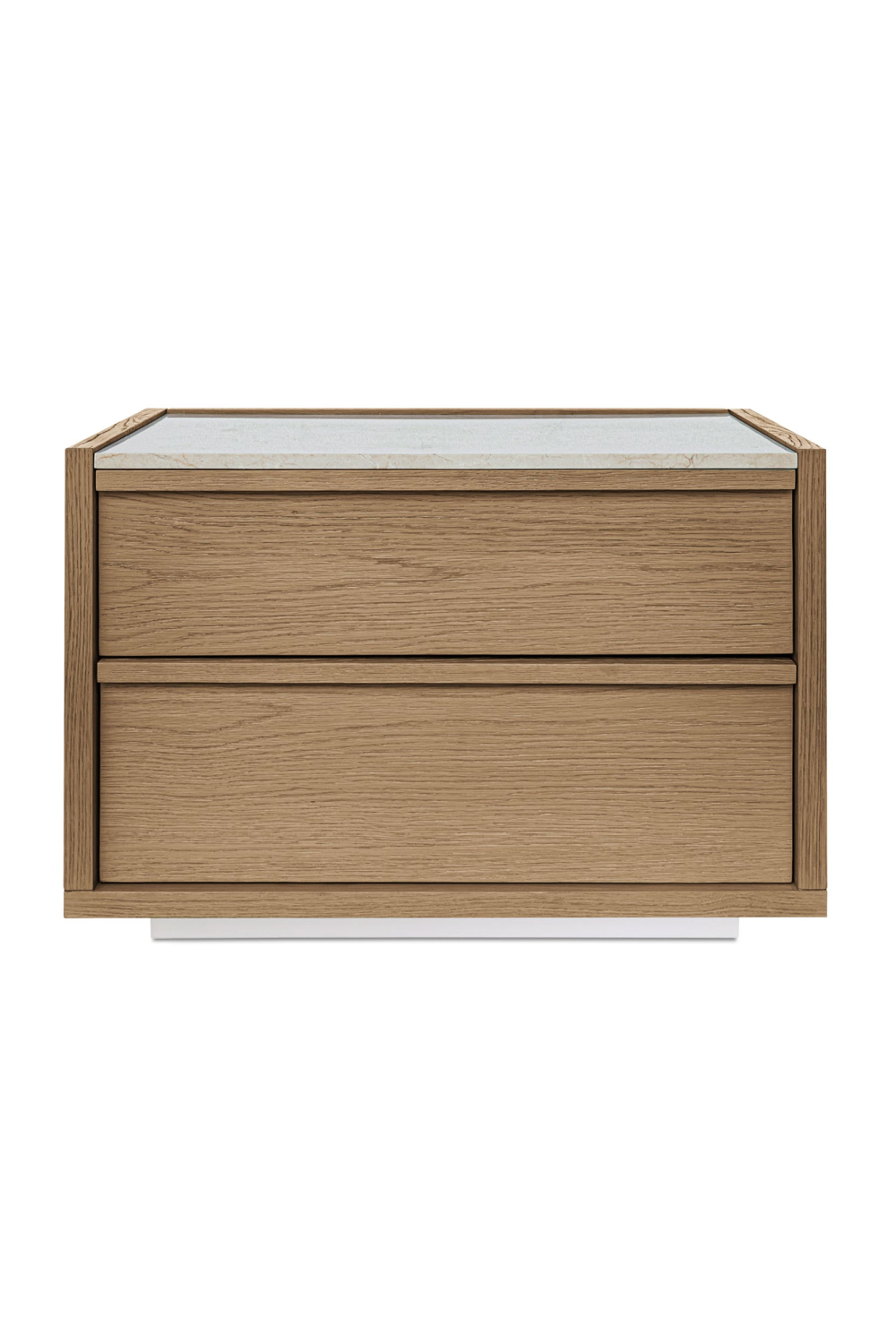 2-Drawer Solid Oak Nightstand | Novi Living Ashcroft