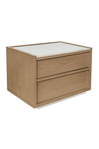 2-Drawer Solid Oak Nightstand | Novi Living Ashcroft