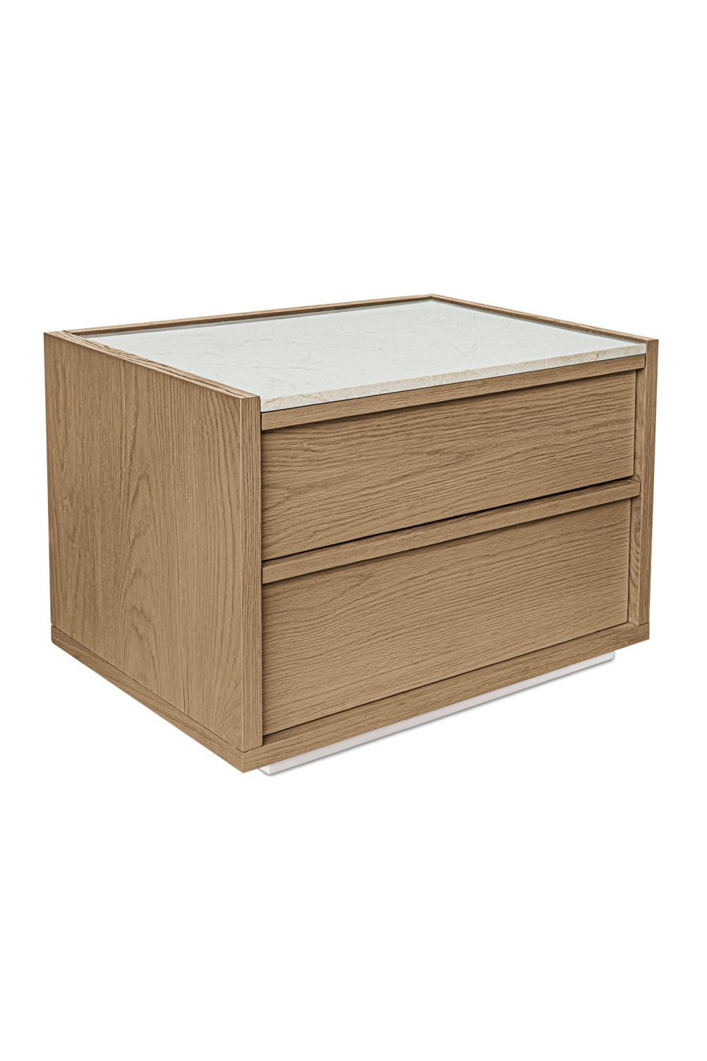 2-Drawer Solid Oak Nightstand | Novi Living Ashcroft