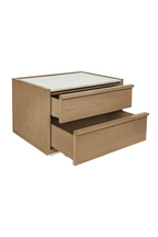 2-Drawer Solid Oak Nightstand | Novi Living Ashcroft