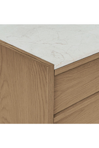 2-Drawer Solid Oak Nightstand | Novi Living Ashcroft