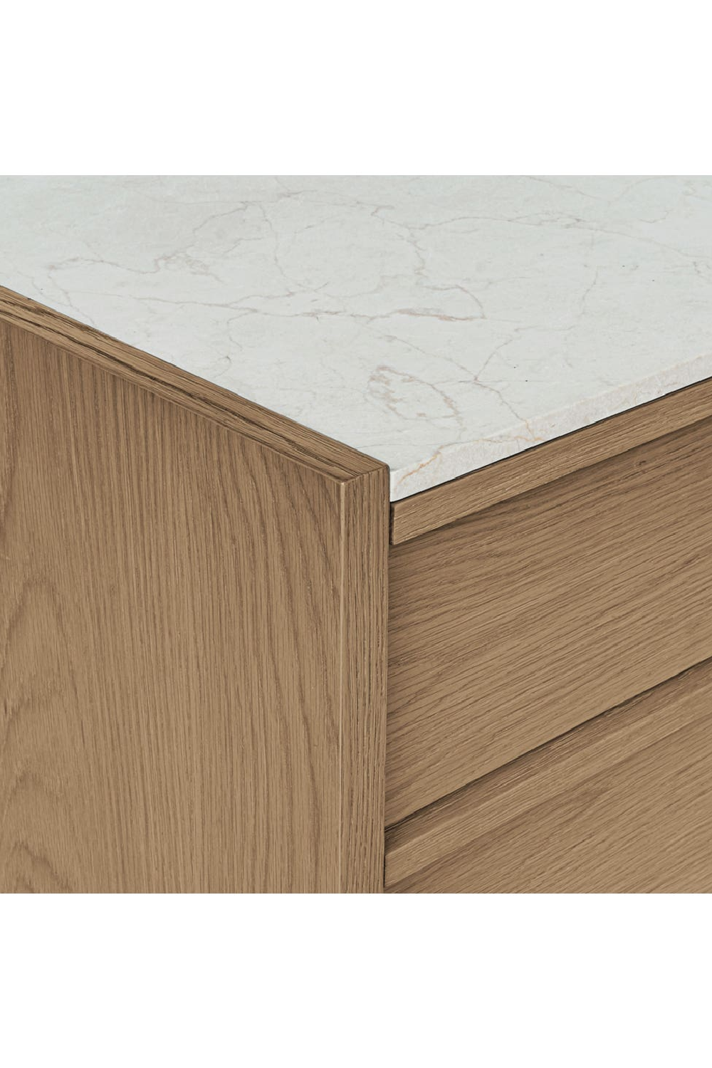 2-Drawer Solid Oak Nightstand | Novi Living Ashcroft