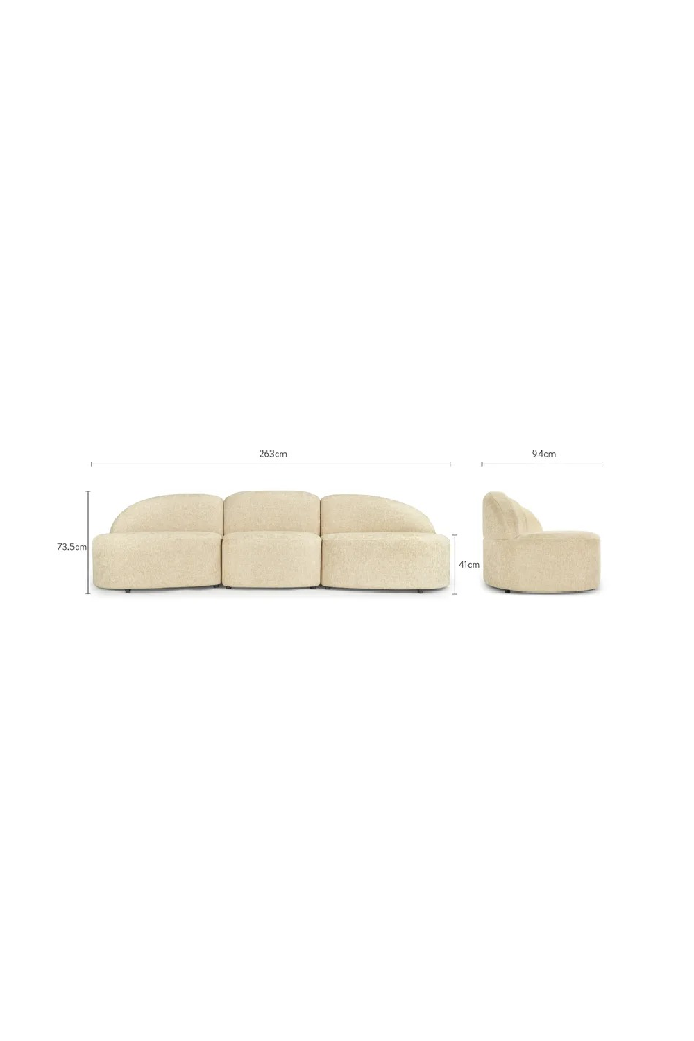 3-Seater Modular Sofa | NV Gallery Todd