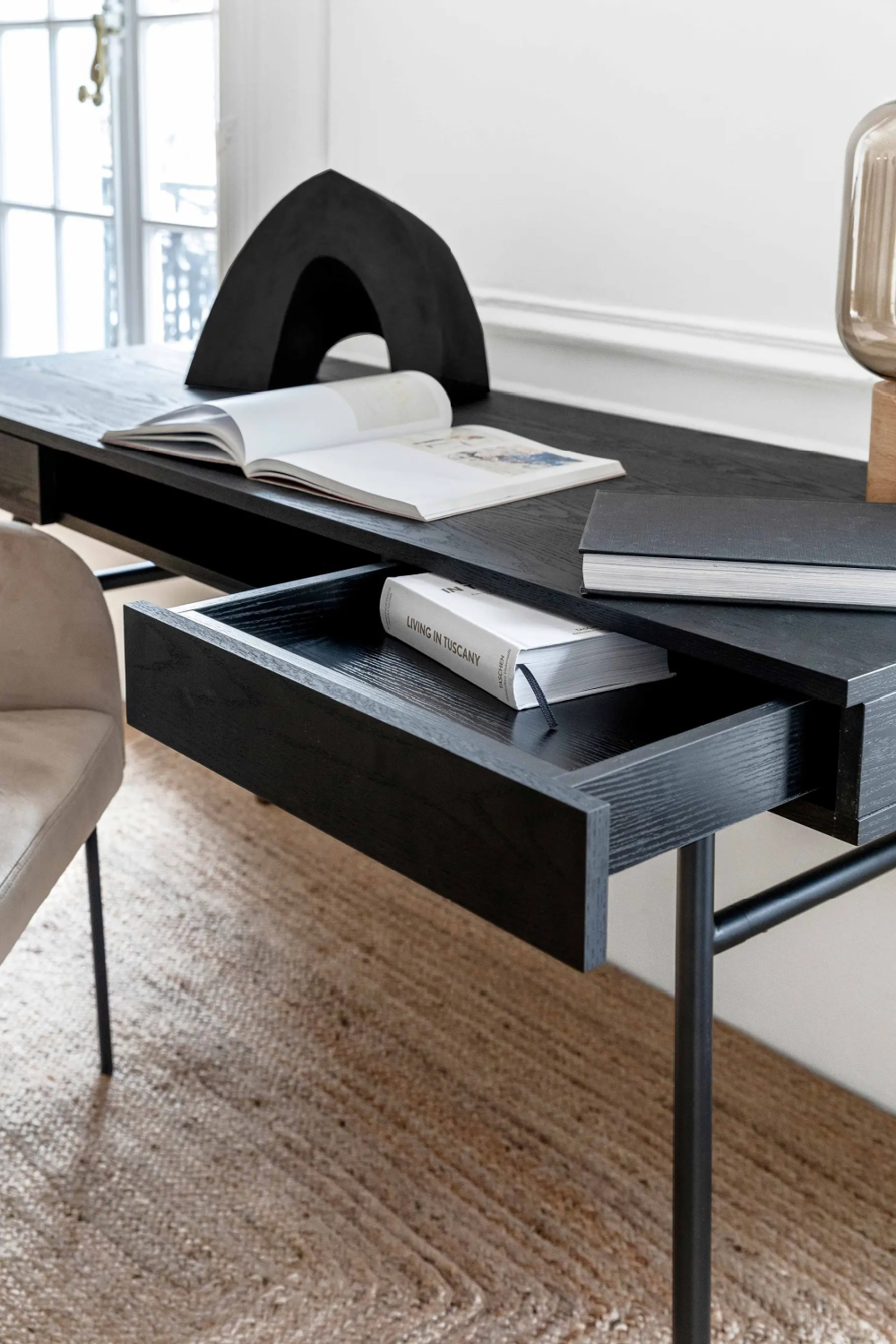 2-Drawer Walnut Desk | NV Gallery Solomon