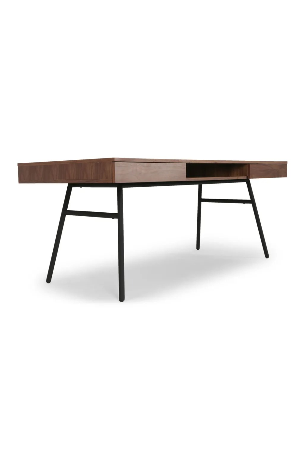 2-Drawer Walnut Desk | NV Gallery Solomon
