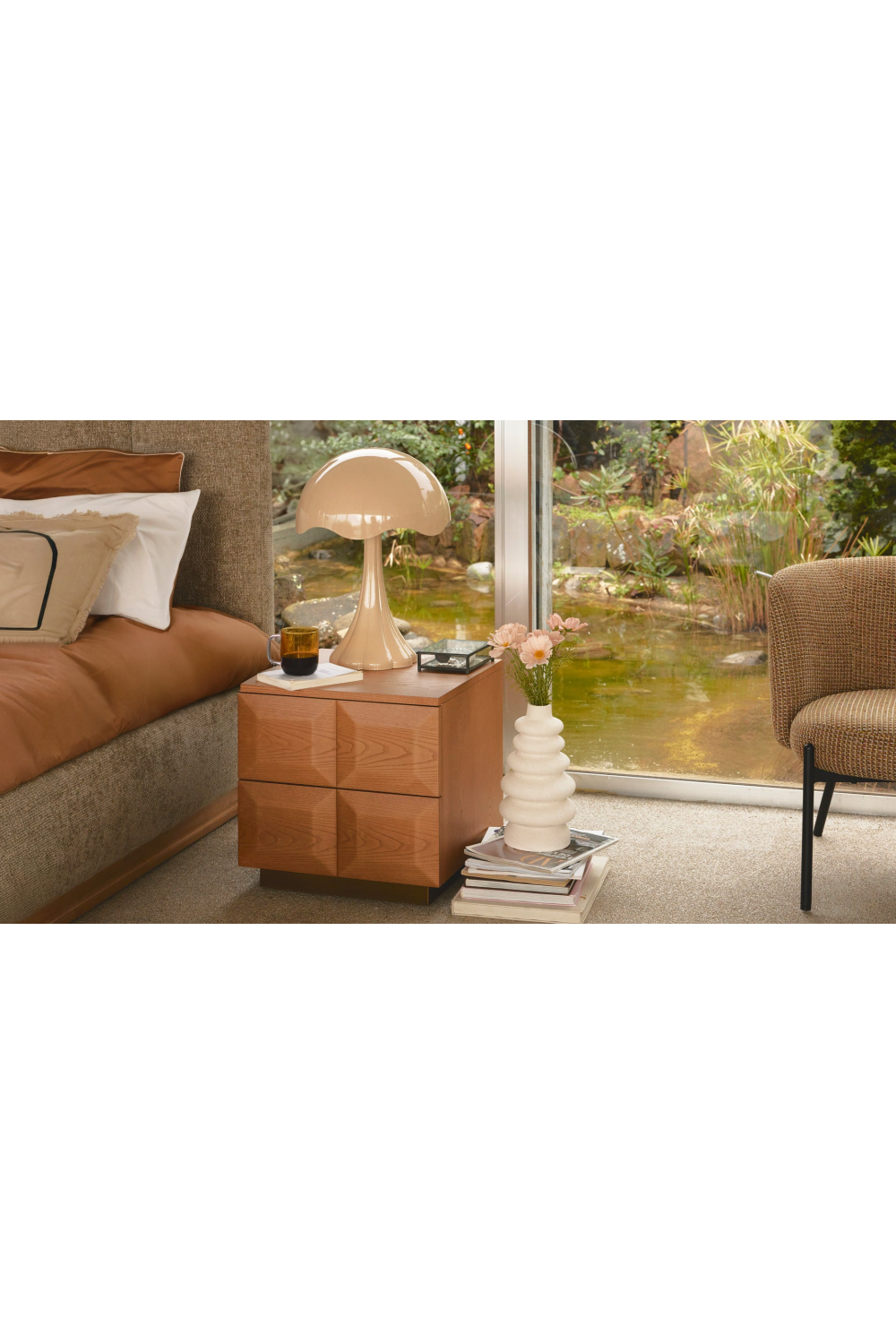 2-Drawer Wooden Bedside Table | NV Gallery Stamford