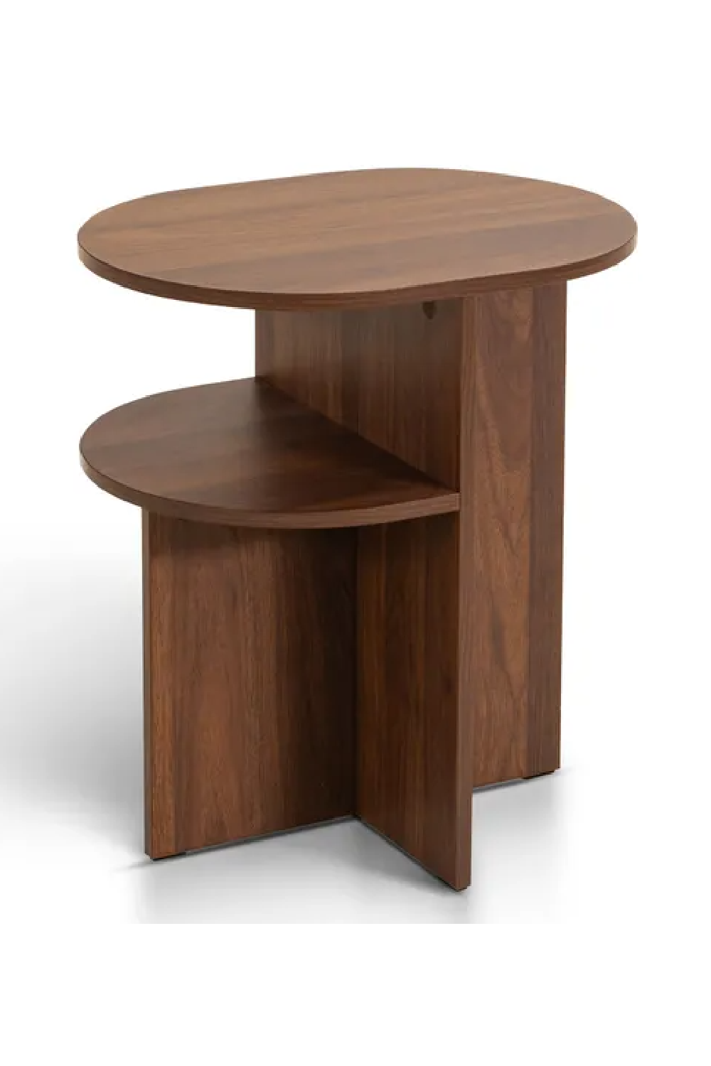 2-Layer Oval Bedside Table | NV Gallery Kyoto