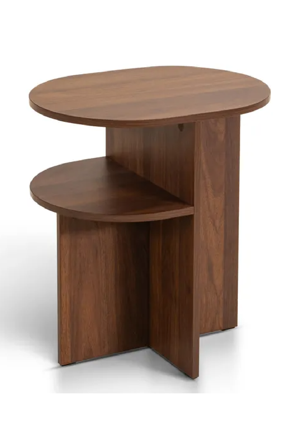 2-Layer Oval Bedside Table | NV Gallery Kyoto