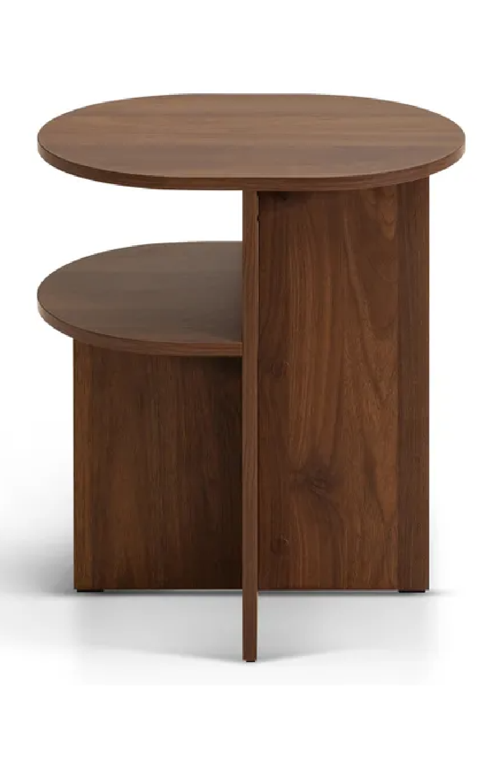 2-Layer Oval Bedside Table | NV Gallery Kyoto