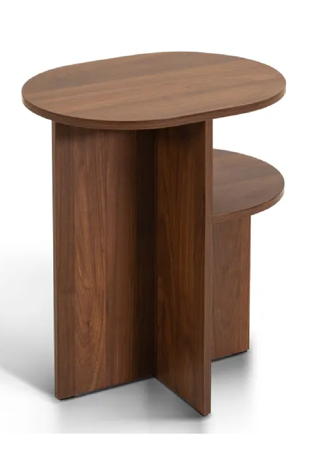 2-Layer Oval Bedside Table | NV Gallery Kyoto