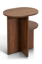 2-Layer Oval Bedside Table | NV Gallery Kyoto